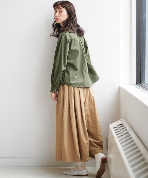 【新品】サニークラウズ　シャトルノーツ　抹茶シャツ　綿100%　LL　ゆったり Sunny clouds シャツ ブラウス サニークラウズ feat