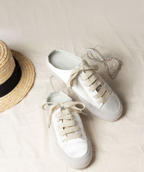 スニーカー サテンレースアップスニーカーサンダル Zozotown Yahoo 店 通販 Yahoo ショッピング