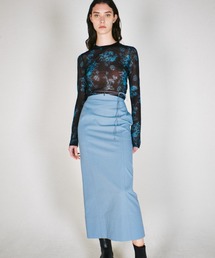 スカート LE CIEL BLEU Tape Yarn Shirring Skirt セール】テープヤーンシャーリングスカート / Tape Yarn