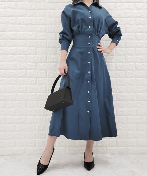 ハイウエスト Aラインドレス シャツワンピース 上品 ロング丈 楽天市場】ワンピース シャツワンピース ドレス 送料無料 レース