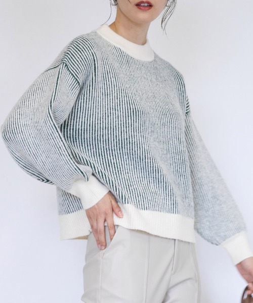 RANAN（ラナン） ニット セーター ストライプ配色ニット レディース