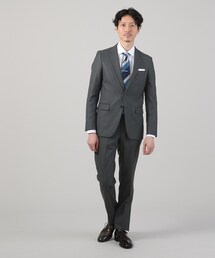 【美品】タケオキクチ スリーピース スーツ セットアップ ネイビー ストライプ 絣りストライプ スーツ（スーツセット） | TAKEO KIKUCHI