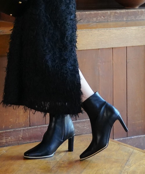 AmiAmi（アミアミ） ブーツ 「7.5cmヒールVer.」スクエアトゥブーツ