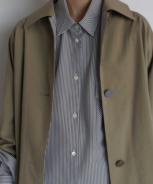 DRESSLAVE ノーカラーコート コート soutien collar roll up