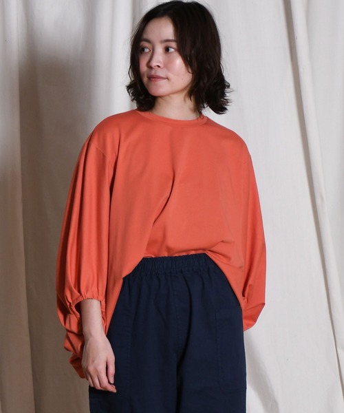 tシャツ プレーティング天竺カイトスリーブカットソー レディース