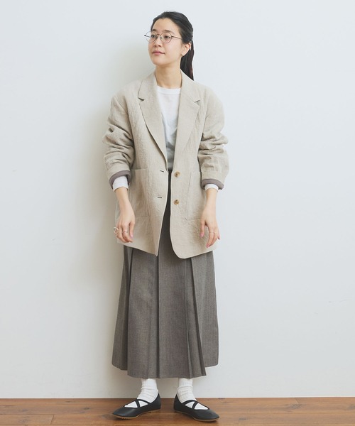 fig London（フィグロンドン） スカート _wool mood boxpleats SK