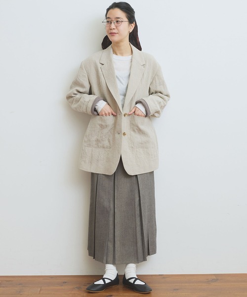 fig Ｌondon △wool mood　boxpleats スカート fig London スカート _wool mood boxpleats SK : ZOZOTOWN Yahoo