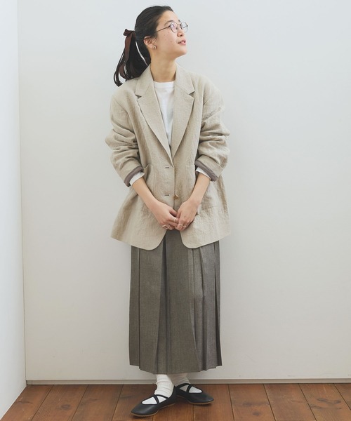 fig Ｌondon △wool mood　boxpleats スカート fig London スカート _wool mood boxpleats SK : ZOZOTOWN Yahoo