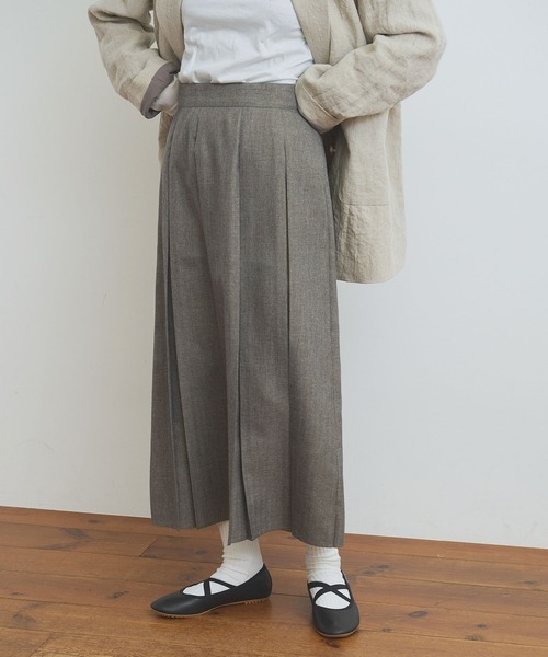 fig London（フィグロンドン） スカート _wool mood boxpleats SK