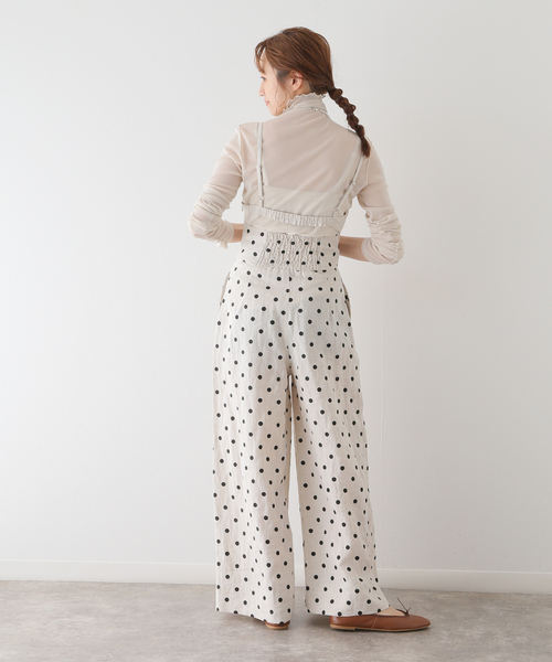 U by SPICK &SPAN ビスチェオールインワン　リネン 100% U by SPICK&SPAN オールインワン ビスチェオールインワン