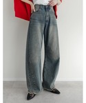 ワイドパンツ ジーンズ デニム デニムパンツ ...の詳細画像1