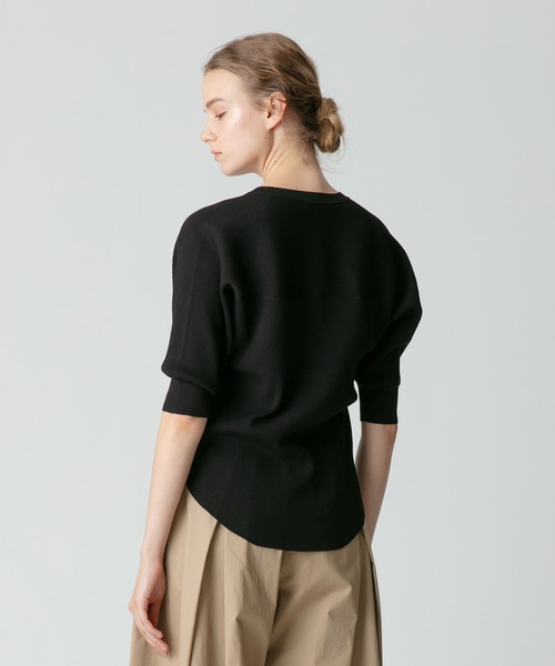 Z アルアバイル allureville ニット セーター トップス シャツ allureville（アルアバイル） ニット スキッパーネックラウンドヘム