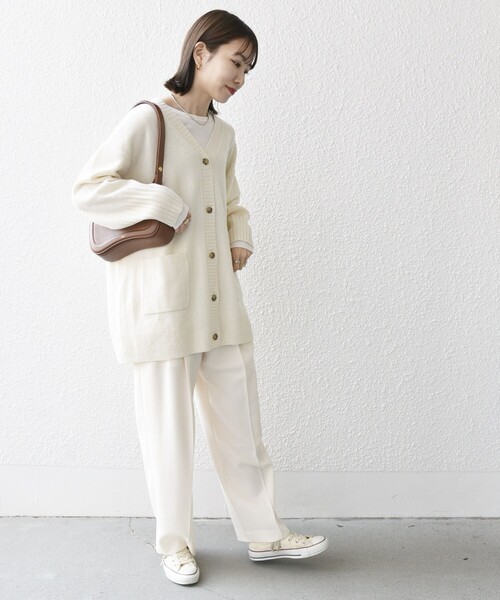 SHIPS any カーディガン any: AQUA カシミヤ ミックス Vネック ニット