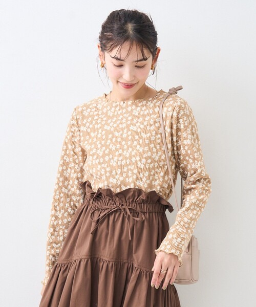 FREAK'S STORE（フリークスストア） tシャツ プリーツ ベロア ロンT