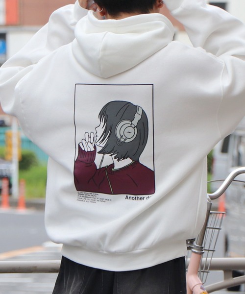 プライド・バックプリントパーカー パーカー イラストバックプリント / ワンポイント刺繍 ビッグ
