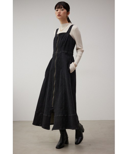 AZUL BY MOUSSY（アズールバイマウジー） ジャンパースカート ジップ 
