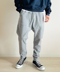 パンツ ウール調 裏起毛 ツイード テーパード...の詳細画像1