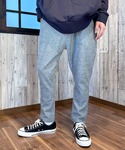 パンツ ウール調 裏起毛 ツイード テーパード...の詳細画像5