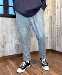 パンツ ウール調 裏起毛 ツイード テーパード...の詳細画像4