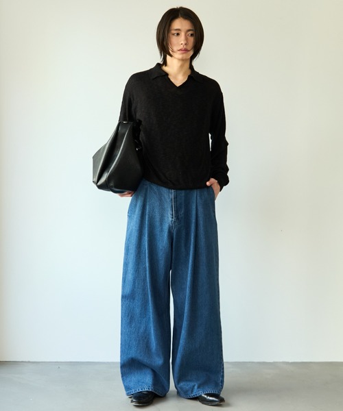 ワイドパンツ ジーンズ Wide balloon denim / ワイドバルーンデニム メンズ レディースの画像
