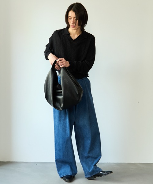 ワイドパンツ ジーンズ Wide balloon denim / ワイドバルーンデニム メンズ レディースの画像