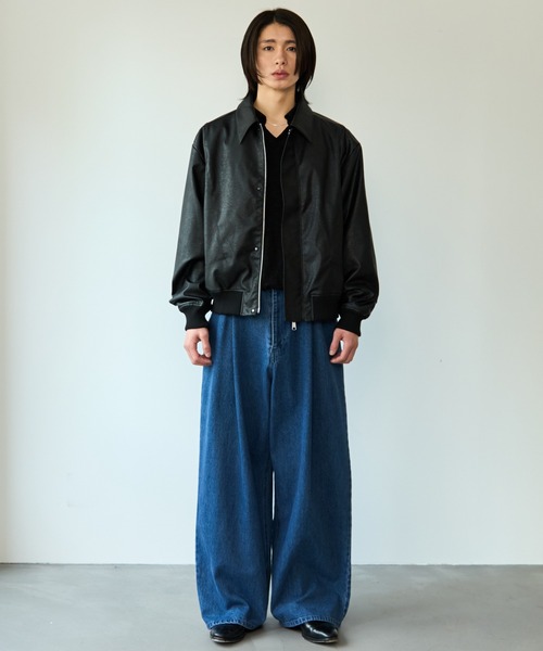 ワイドパンツ ジーンズ Wide balloon denim / ワイドバルーンデニム メンズ レディースの画像