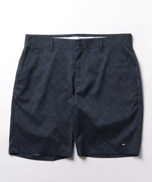 トミーヒルフィガー ストレッチ ショートパンツ 40 紺 マルチ柄 ゴルフにも トミーヒルフィガー ストレッチ ショートパンツ 36 紺 マルチ柄