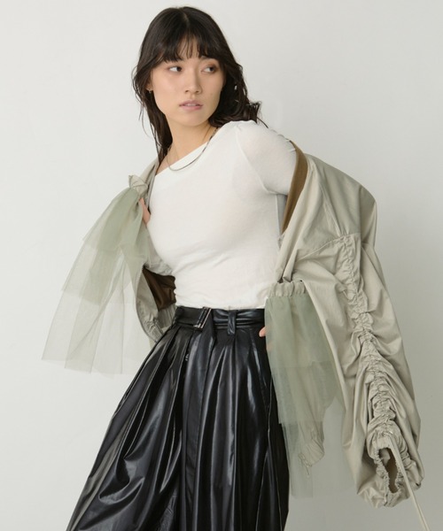 Ezick tシャツ Smooth fit ワンショルシアートップス レディース