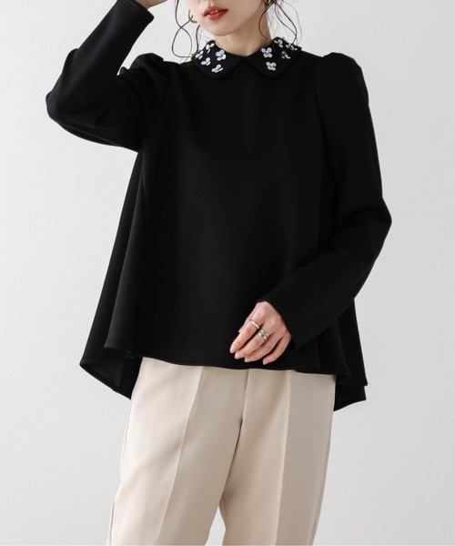 Lajour ブラウス シャツ フラワーカラートップス レディース