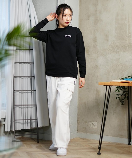 THRASHER スラッシャー レディース スタンドカラーベスト THRASHER ベスト ジレ 「ムラサキスポーツ別注」THRASHER