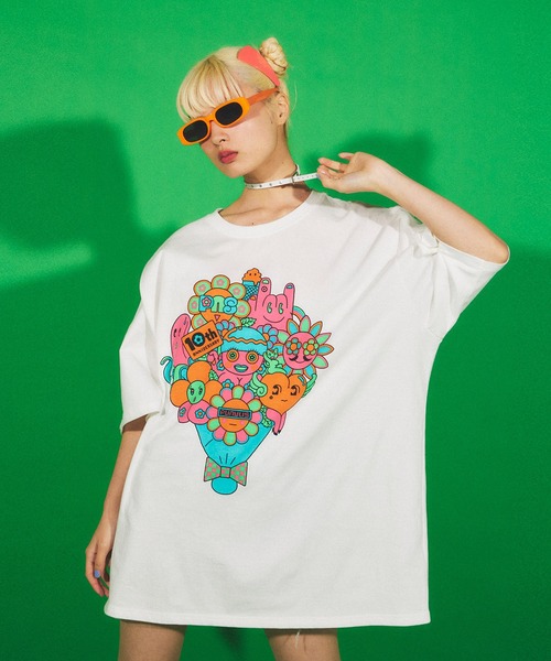 PUNYUS tシャツ 10th anniversaryブーケビッグTシャツ