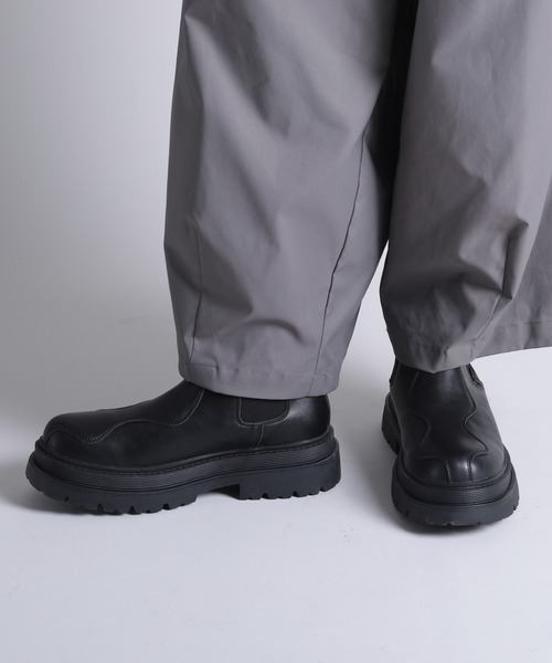 shoes365 ブーツ 「shoes365」ステッチ飾り 厚底ゴアブーツ レディース