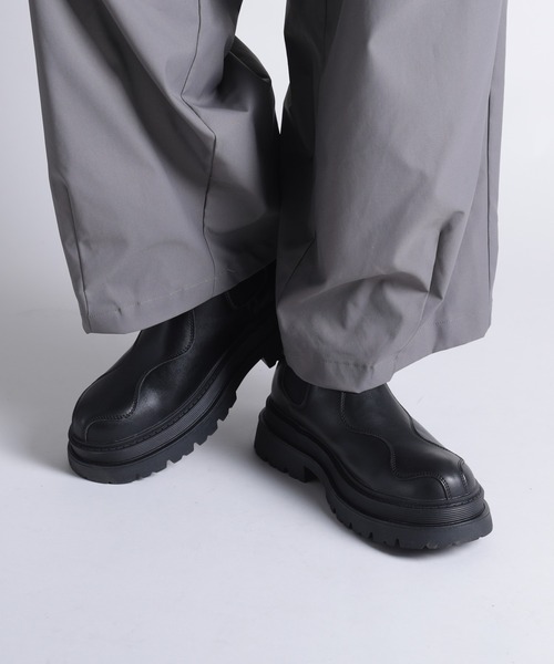 shoes365 ブーツ 「shoes365」ステッチ飾り 厚底ゴアブーツ レディース