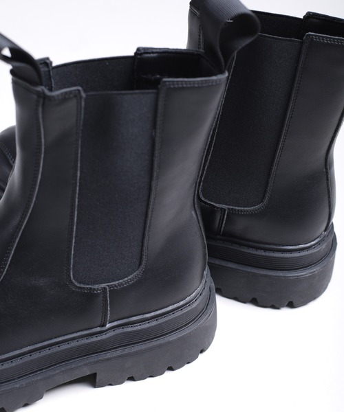 shoes365 ブーツ 「shoes365」ステッチ飾り 厚底ゴアブーツ レディース