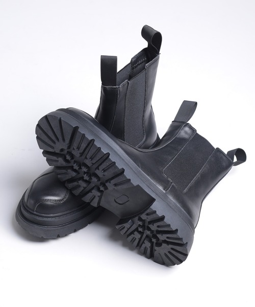 shoes365 ブーツ 「shoes365」ステッチ飾り 厚底ゴアブーツ レディース