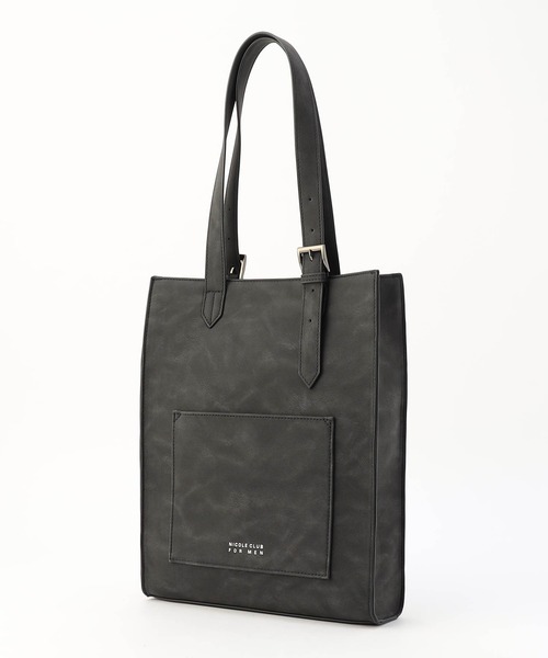 【NICOLE CLUB FOR MEN】 デザインハンドルトートバッグ NICOLE CLUB FOR MEN トートバッグ デザインハンドルトート