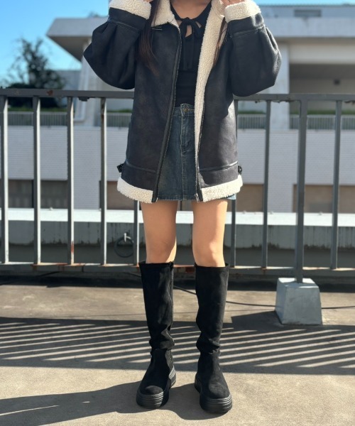 VIVIAN（ヴィヴィアン） ブーツ 厚底ボリュームソールストレッチロング