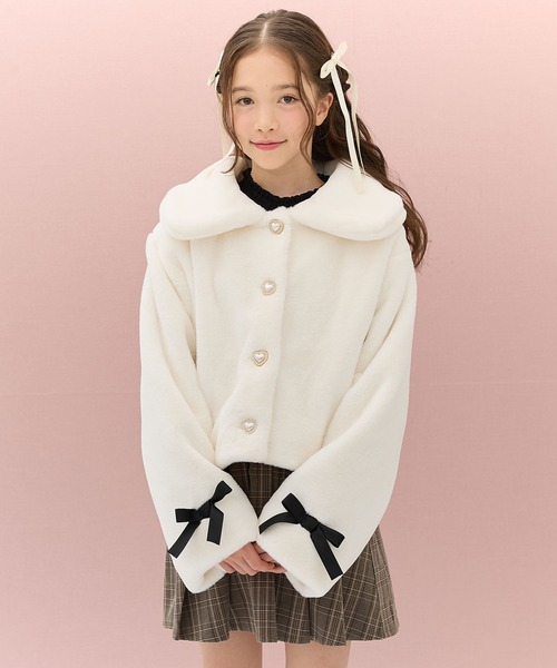 Amourire girl（アムリールガール） ブルゾン アウター リボンフェイク