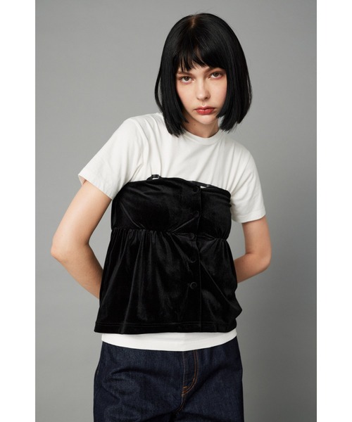 チューブトップ ベアトップ velour bare top　　ベロアベアトップ