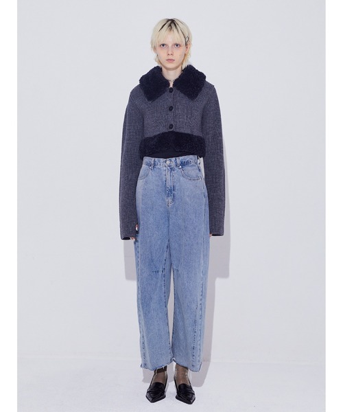 SORIN カーディガン Fur ＆ Knit Mixed 2Way Cardigan レディース 
