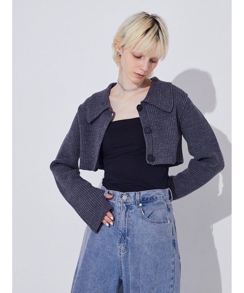 SORIN カーディガン Fur ＆ Knit Mixed 2Way Cardigan レディース 
