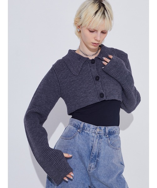 SORIN カーディガン Fur ＆ Knit Mixed 2Way Cardigan レディース 