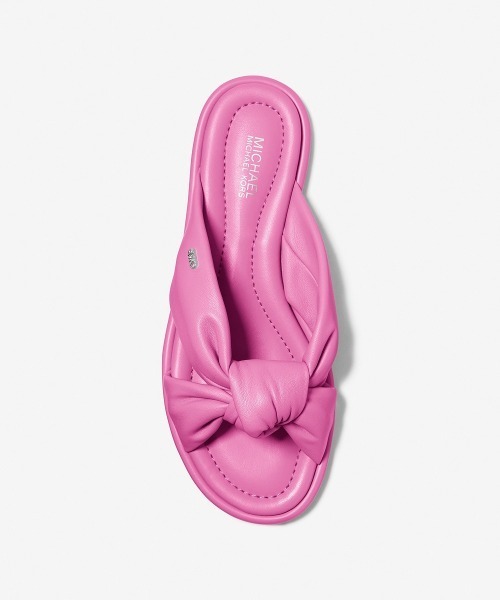 Saint Laurent レザー スライドサンダル ピンク MICHAEL KORS サンダル ELENA レザー スライドサンダル