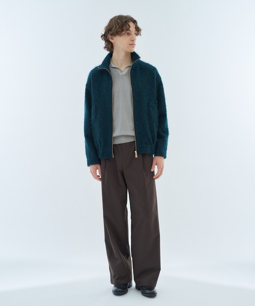 ブルゾン アウター シャギーニット ジップブルゾン メンズ 