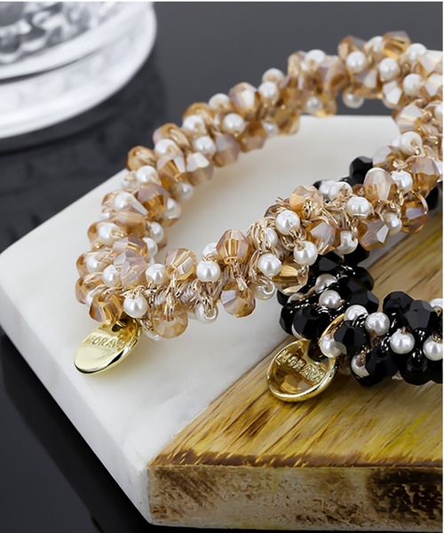 ヘアゴム チャーム付き ガラスビーズ : ZOZOTOWN Yahoo!店 - 通販