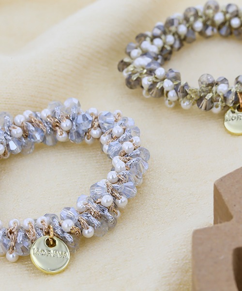 ヘアゴム チャーム付き ガラスビーズ : ZOZOTOWN Yahoo!店 - 通販