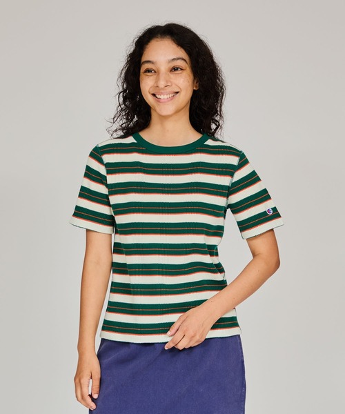 tシャツ 「Champion/チャンピオン」レディース ショートスリーブボーダーTシャツ レディース Champion tシャツ 「Champion/チャンピオン」レディース