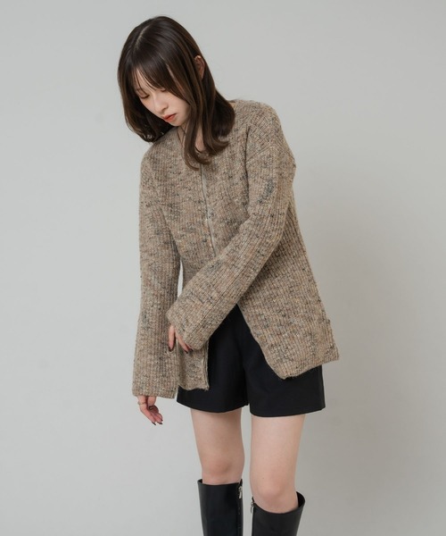 raffime（ラフィミー） ニット セーター ダブルジップミックスカラー