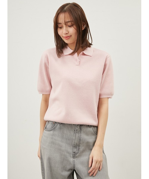 【Mila Owen】フォルムスリーブポロニット【美品】 Mila Owen ニット セーター フォルムスリーブポロニット「手洗い