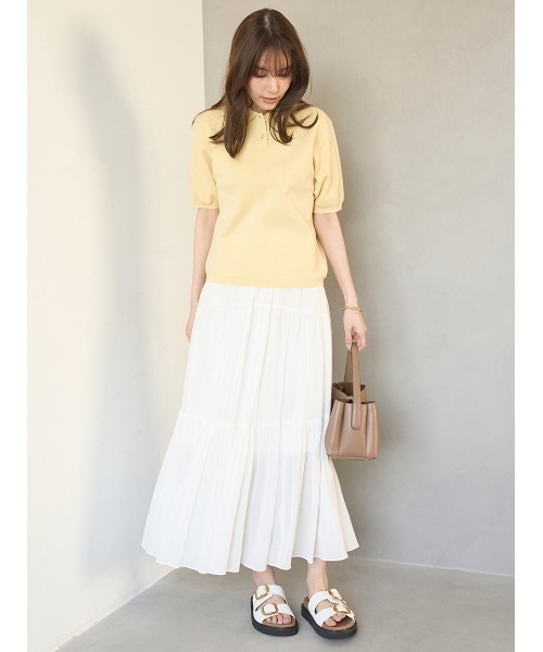 【Mila Owen】フォルムスリーブポロニット【美品】 Mila Owen ニット セーター フォルムスリーブポロニット「手洗い